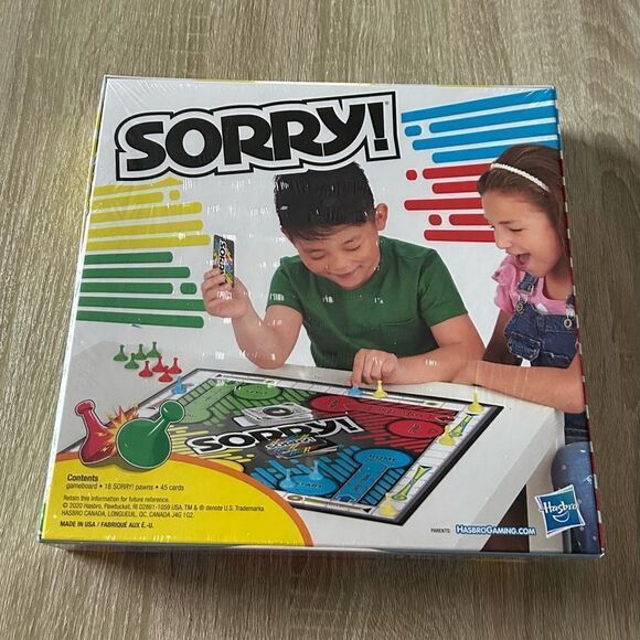 NWT … HASBRO GAMING “Sorry” Board Game - Picture 3 of 3